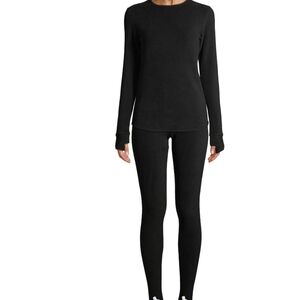 Cuddle Duds Climate Right Stretch Fleece High Rise Base Layer Leggings